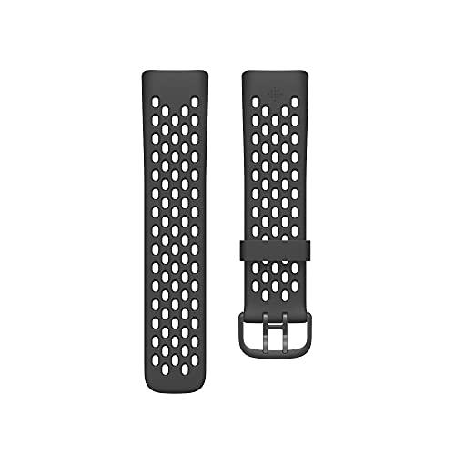 Fitbit, Black, Charge 5,Sport Band, Large, Unisex-Adult, Small