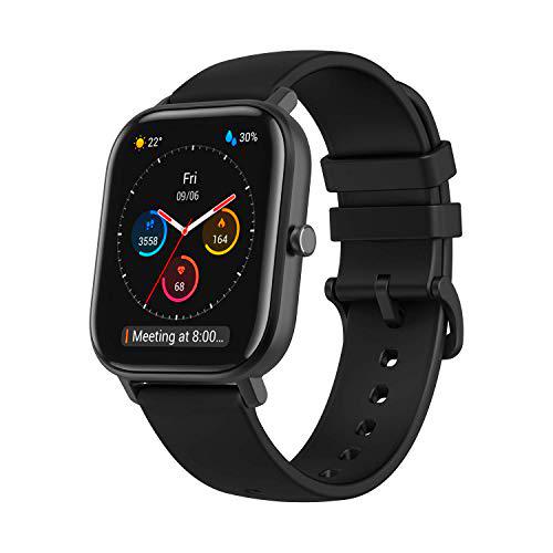 Amazfit GTS Reloj Smartwactch Deportivo | 14 días Batería | GPS+Glonass | Sensor Seguimiento Biológico BioTracker™ PPG | Frecuencia Cardíaca | Natación | Bluetooth 5.0 (iOS &amp; Android) Negro