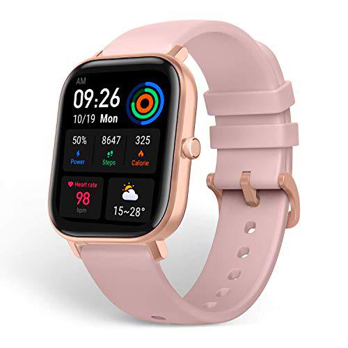 Amazfit GTS Reloj Smartwactch Deportivo | 14 días Batería | GPS+Glonass | Sensor Seguimiento Biológico BioTracker™ PPG | Frecuencia Cardíaca | Natación | Bluetooth 5.0 (iOS &amp; Android) Pink