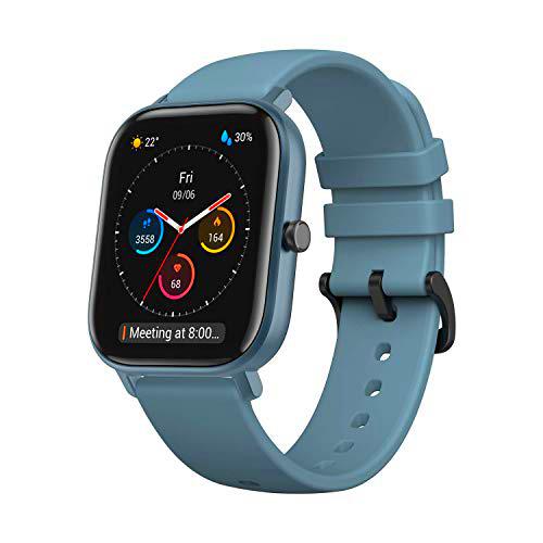 Amazfit GTS Reloj Smartwactch Deportivo | 14 días Batería | GPS+Glonass | Sensor Seguimiento Biológico BioTracker™ PPG | Frecuencia Cardíaca | Natación | Bluetooth 5.0 (iOS &amp; Android) Azul