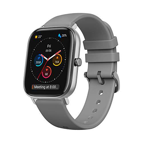 Amazfit GTS Reloj Smartwactch Deportivo | 14 días Batería | GPS+Glonass | Sensor Seguimiento Biológico BioTracker™ PPG | Frecuencia Cardíaca | Natación | Bluetooth 5.0 (iOS &amp; Android) Gris