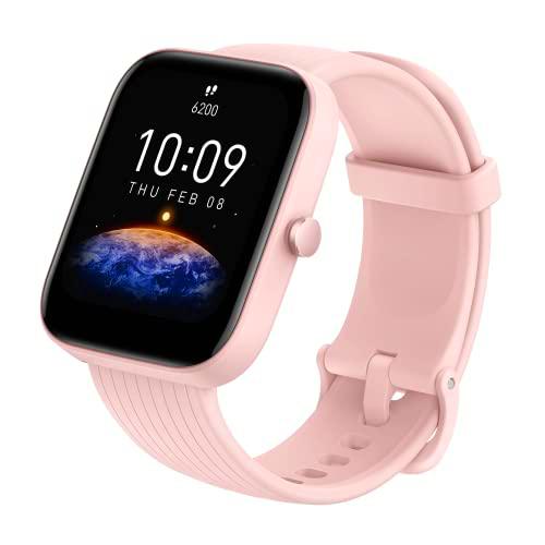 Amazfit Bip 3 SmartWatch con pantalla a color grande de 1,69&quot; 50 Esferas Reloj con 60 modos deportivos 5 ATM Resistente 14 días Duración de la Batería con Frecuencia cardíaca Monitor de SpO2