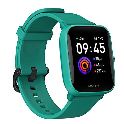 Amazfit Bip 3 SmartWatch con pantalla a color grande de 1,69&quot; 50 Esferas Reloj con 60 modos deportivos 5 ATM Resistente 14 días Duración de la Batería con Frecuencia cardíaca Monitor de SpO2
