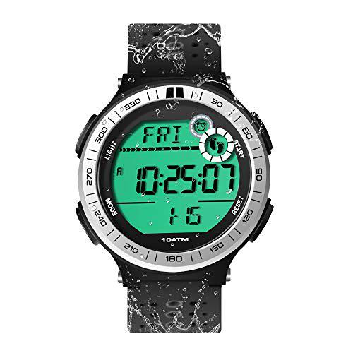 Reloj de pulsera deportivo impermeable de 10 ATM para hombres y jóvenes