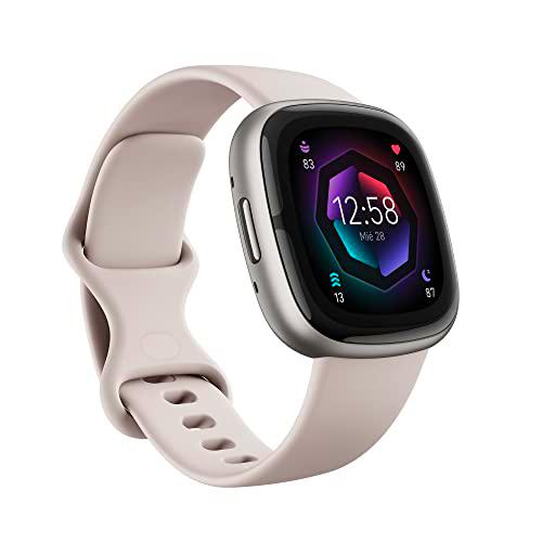 Fitbit Sense 2,Lunar White/Platinum Smartwatch, GPS