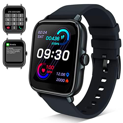 Smartwatch con Llamadas y Whatsapp, Reloj Inteligente Hombre Mujer 28 Modos Deportivo Fitness Tracker Pulsera Actividad IP67 Impermeable Oxígeno Sangre Frecuencia Cardíaca Monitor para Android y iOS
