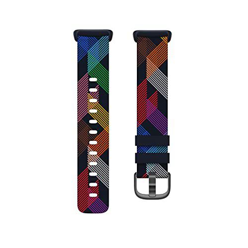 Fitbit Charge 5,Woven Band,Prism Pride,Small Activity Tracker Accessory