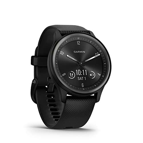 Garmin vívomove Sport - Smartwatch híbrido con funciones de seguimiento de la salud y bienestar, Negro