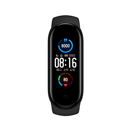 Xiaomi mi Band 5 Pulsera de Fitness Inteligente Monitor de Ritmo cardíaco 5ATM a Prueba de Agua * 14 días de duración de la batería 11 Modos Deportivos 1.1&quot; Pantalla AMOLED Negro